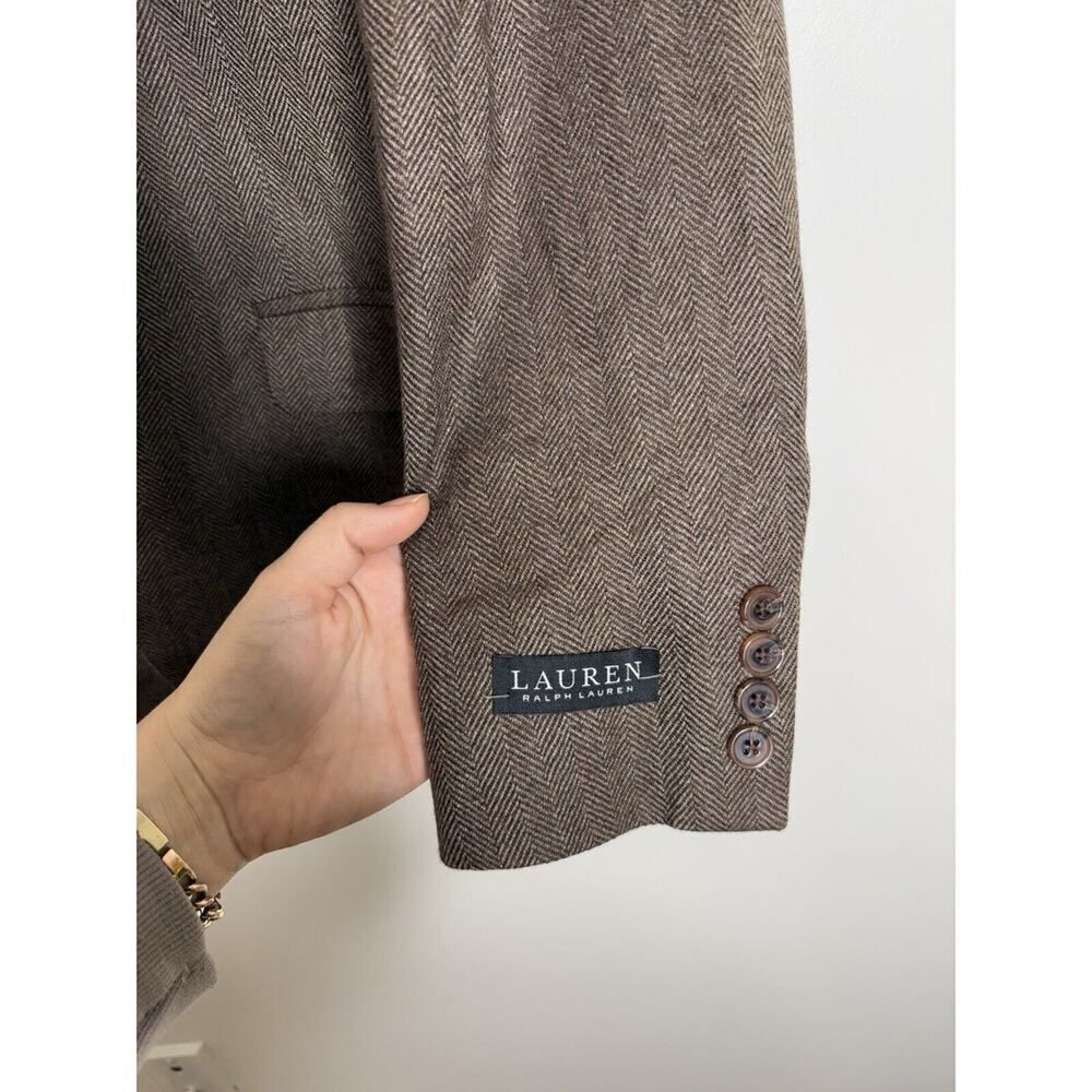 Lauren Ralph Lauren Men’s Wool Herringbone Sport Coat Brown NWT Size 40 Long - Picture 4 of 7